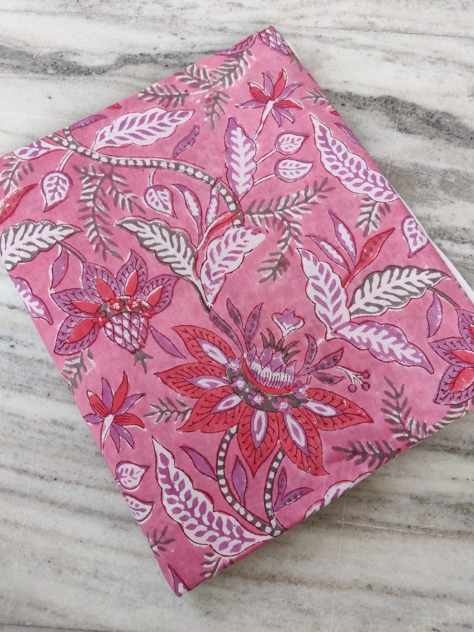 (Pre-cut 1.75m) Pure Soft Cotton Hand Block Printed Fabric