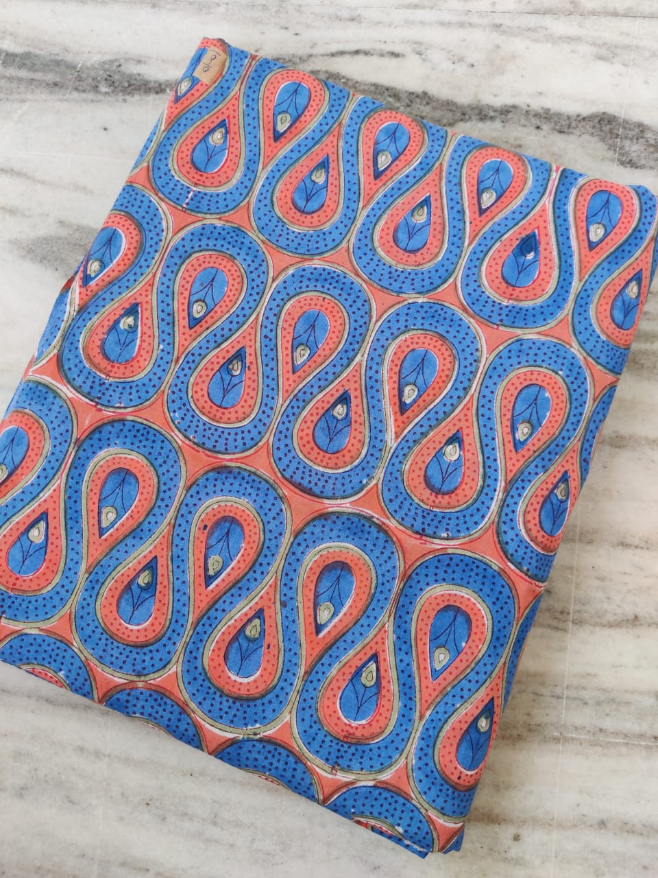 (1.40m) Pure Soft Cotton Hand Block Printed Pre-cut Fabric