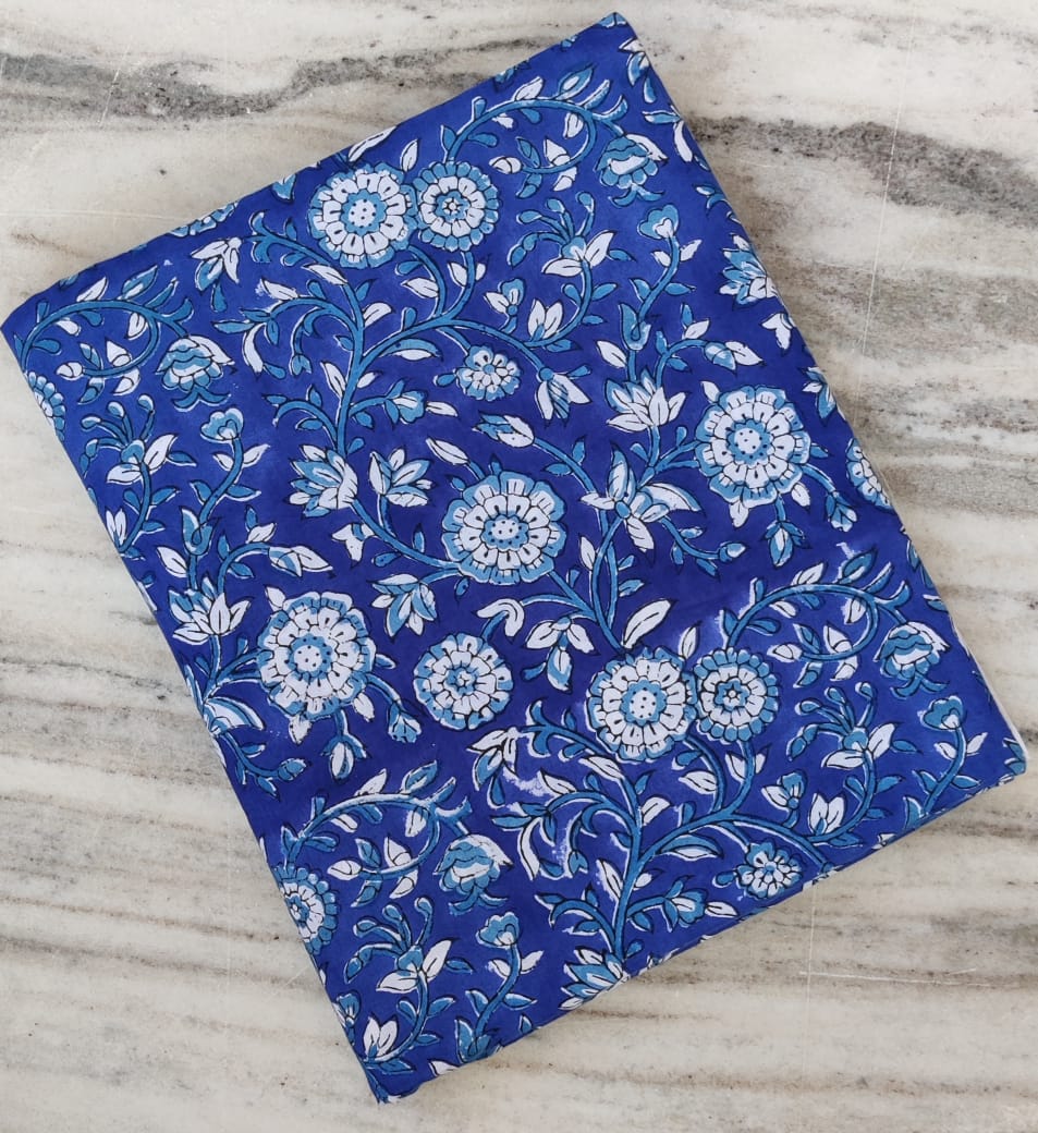 (Pre-cut 0.70m) Pure Soft Cotton Hand Block Printed Fabric