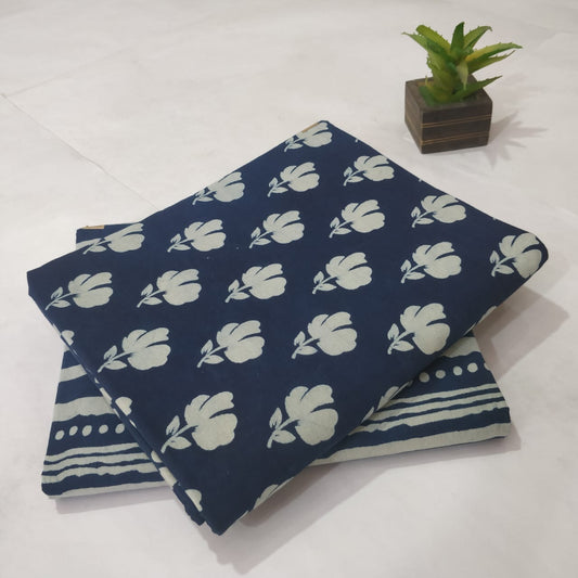 Pure Cotton Handblock Printed  2PC Top-Bottom Set