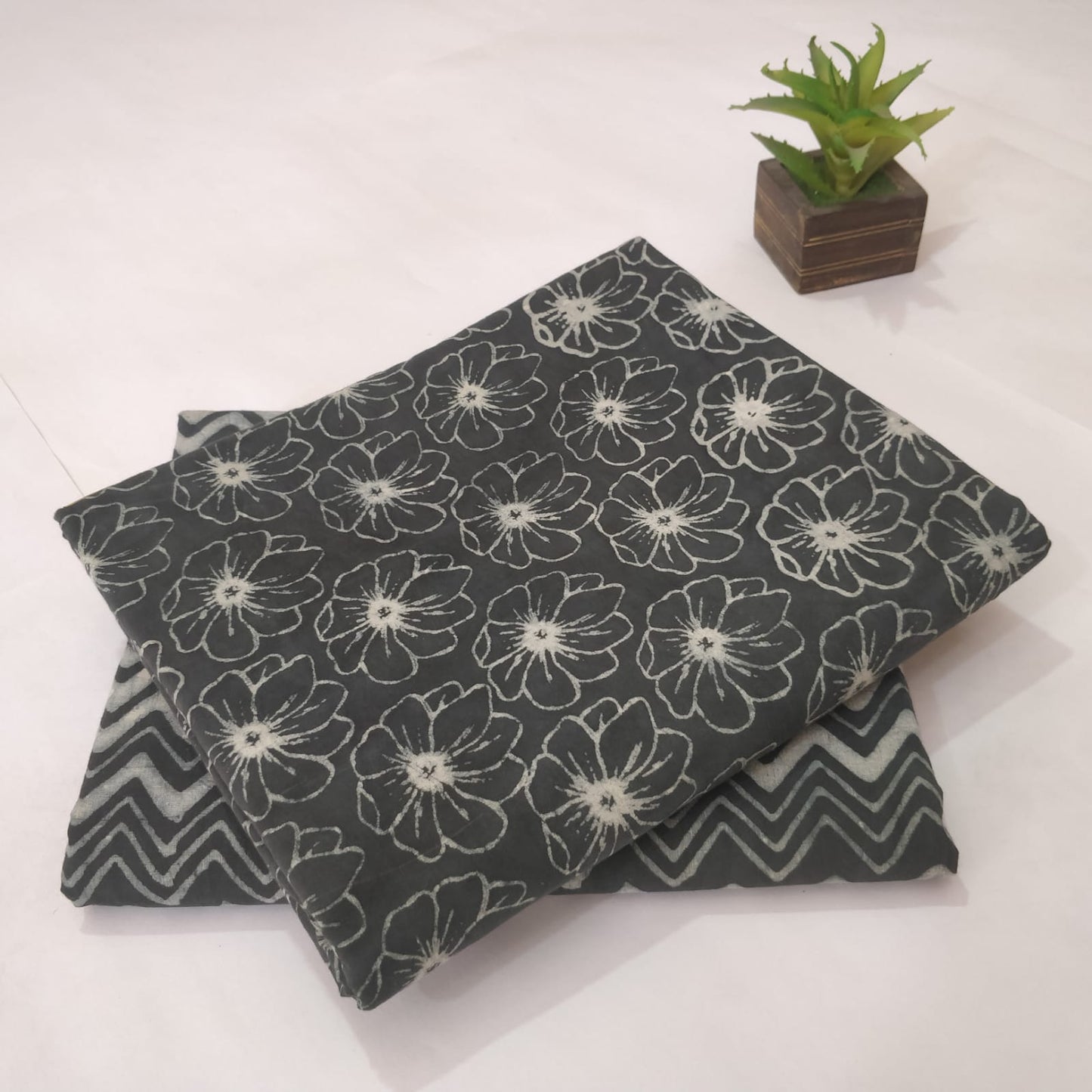 Pure Cotton Handblock Printed 2PC Top-Bottom Set