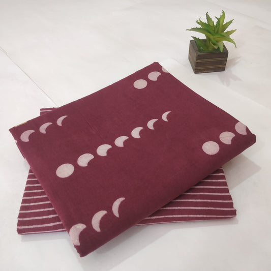 Pure Cotton Handblock Printed  2PC Top-Bottom Set
