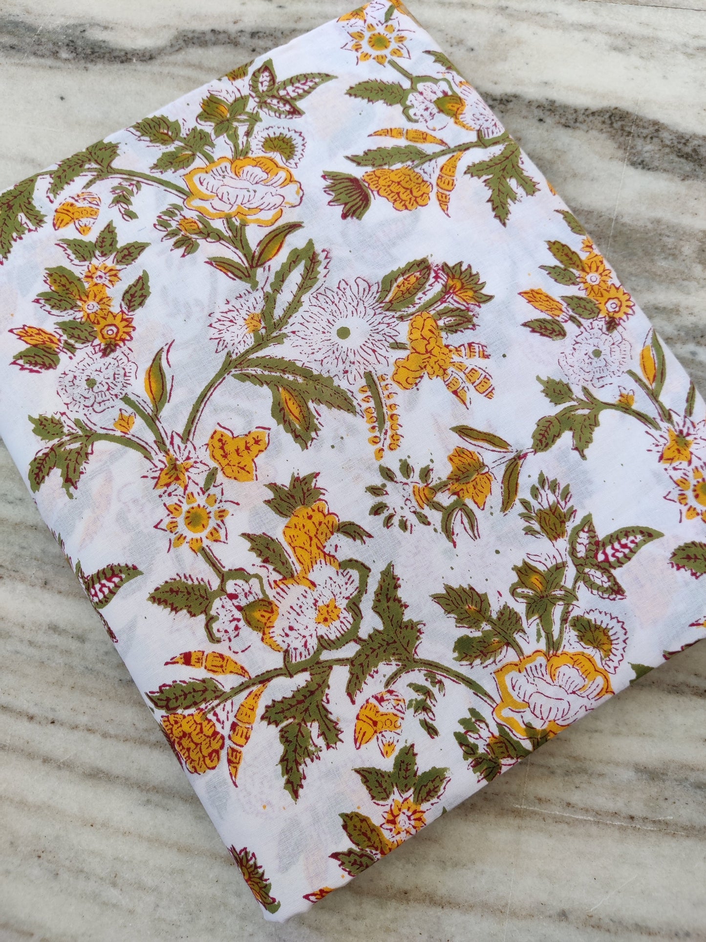 Cotton Hand Block Printed Fabric