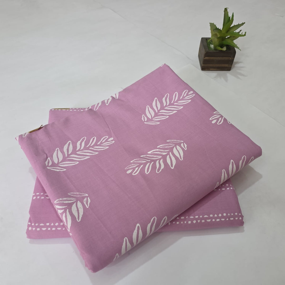Pure Soft Cotton Handblock Printed 2PC Top-Bottom Suit Set