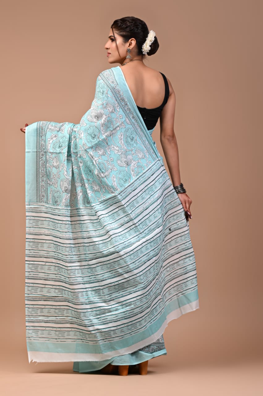Pure Soft Cotton Saree With Blouse Piece