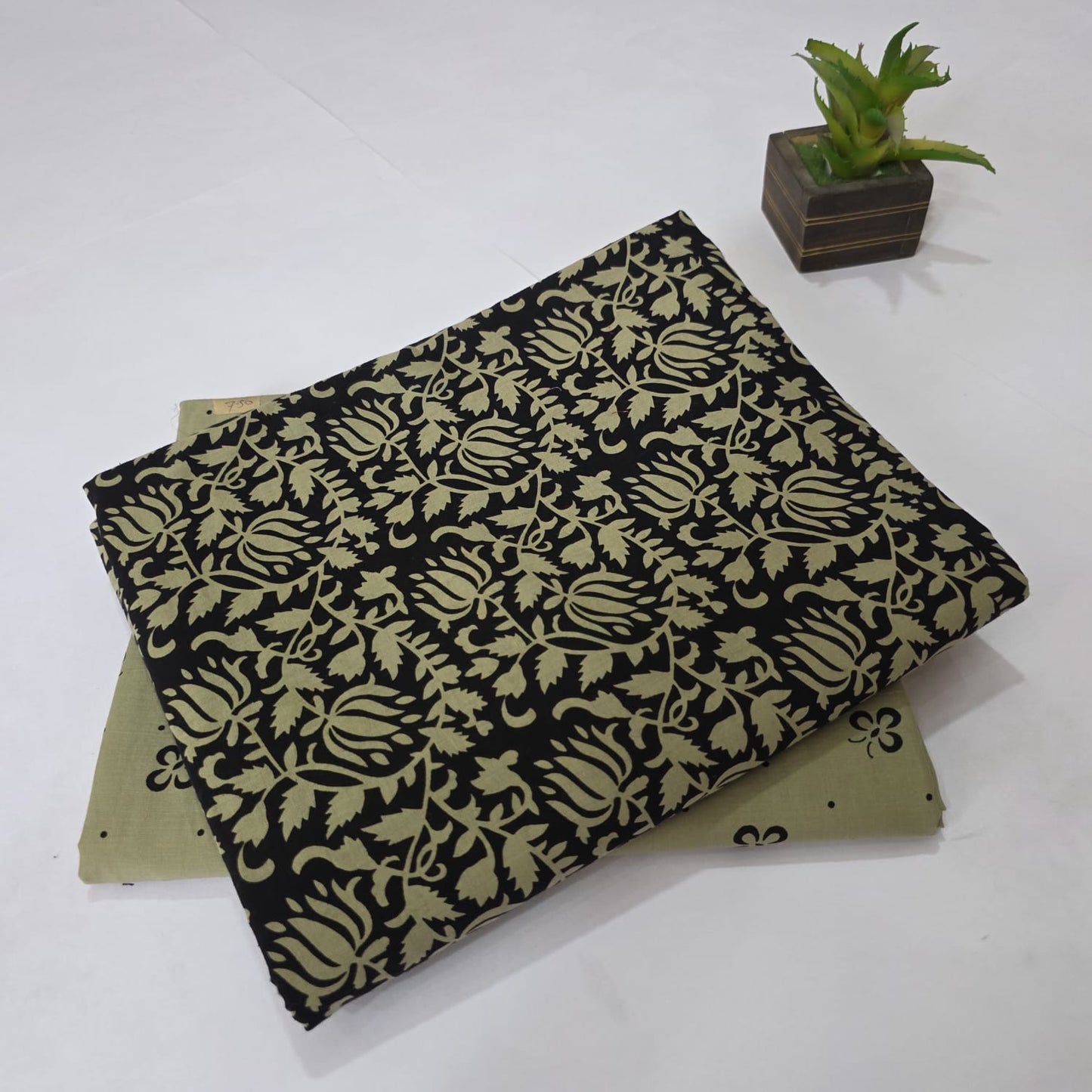 Pure Soft Cotton Handblock Printed 2PC Top-Bottom Suit Set