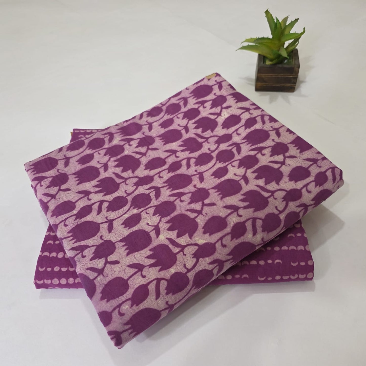 Pure Cotton Handblock Printed 2PC Top-Bottom Suit Set