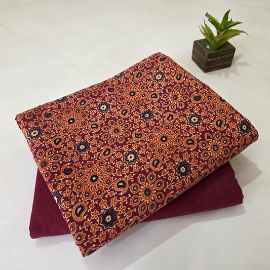 Pure Cotton Handblock Printed 2PC Top-Bottom Suit Set