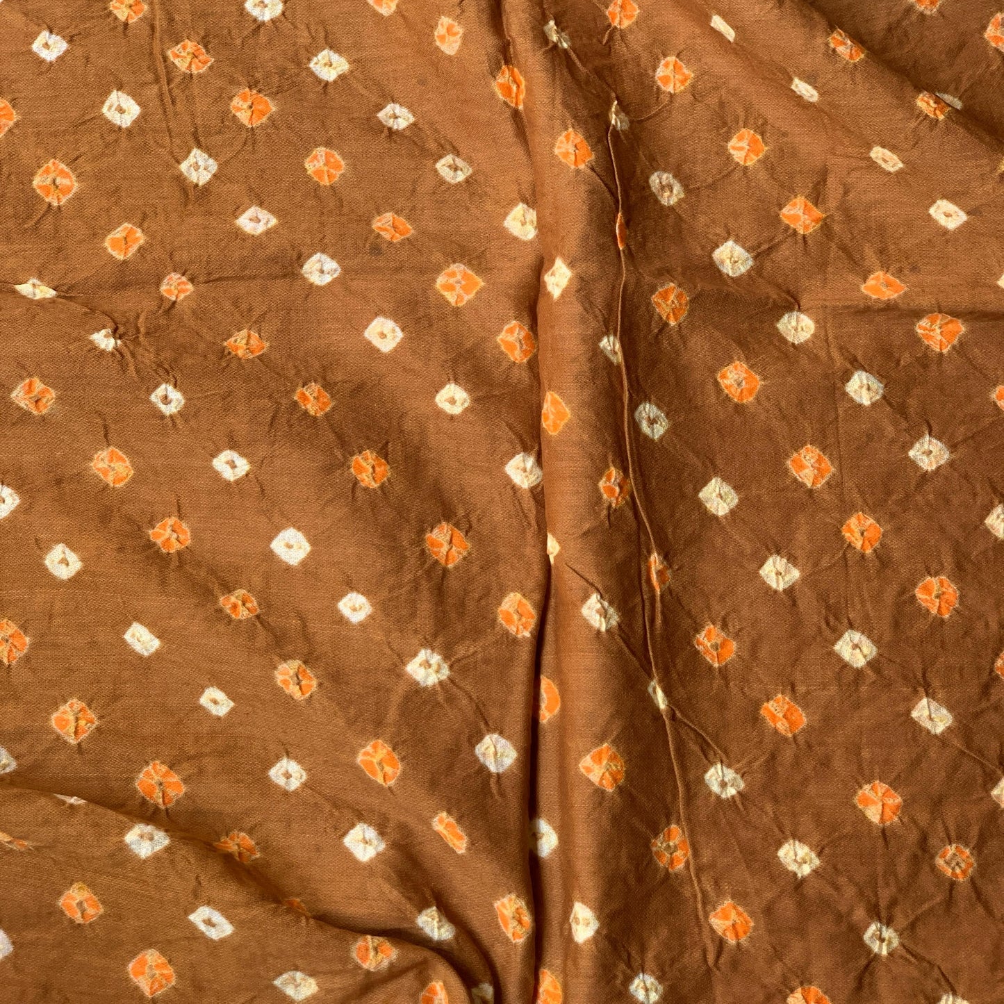Pure Soft Cotton Satin Finish Tie-Dye Bandhani Fabric