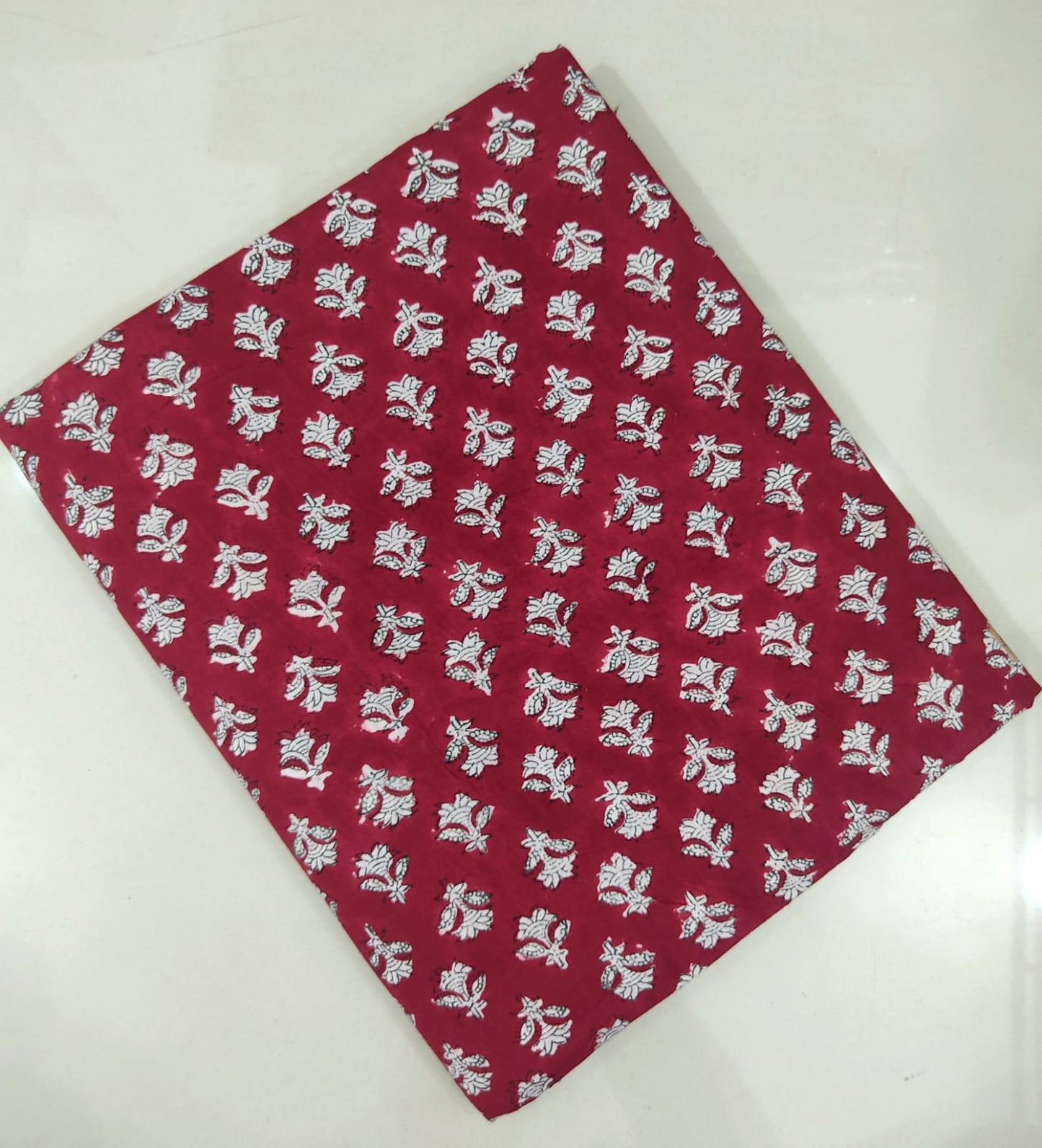 ( Pre cut 1.40 meter) Pure Soft Cotton Hand Block Printed Fabric
