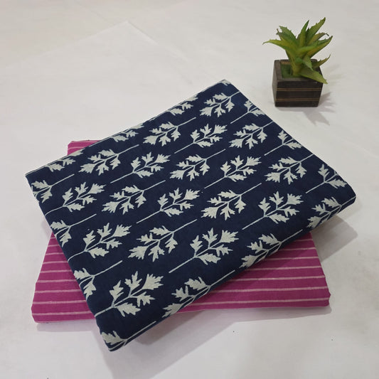 Pure Cotton Handblock Printed  2PC Top-Bottom Set