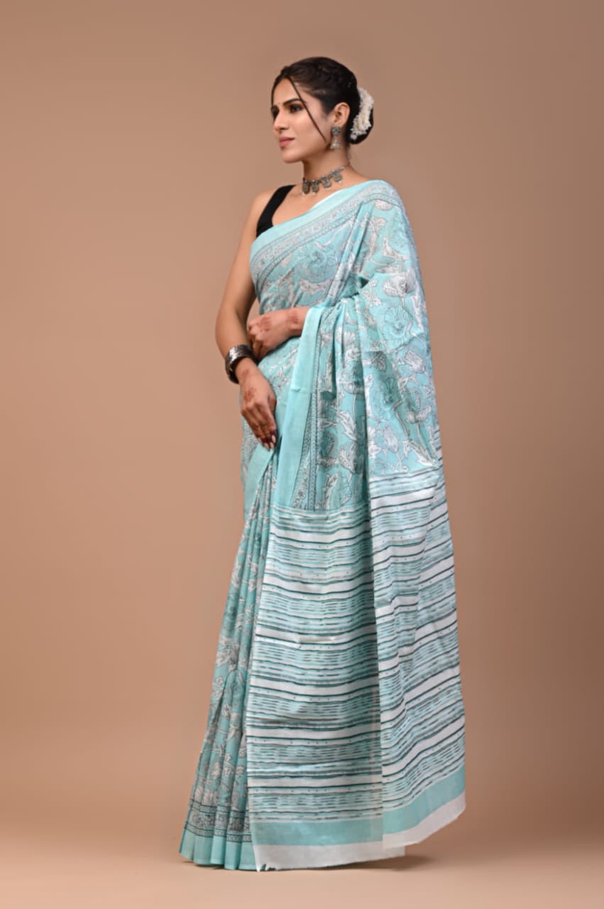 Pure Soft Cotton Saree With Blouse Piece