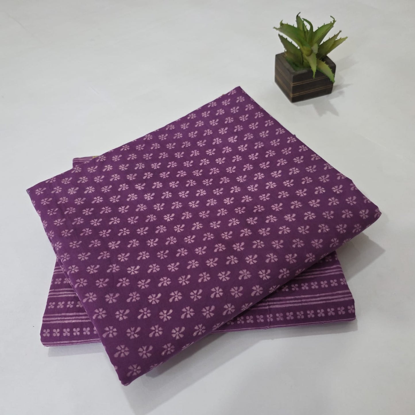 Pure Soft Cotton Handblock Printed 2PC Top-Bottom Suit Set