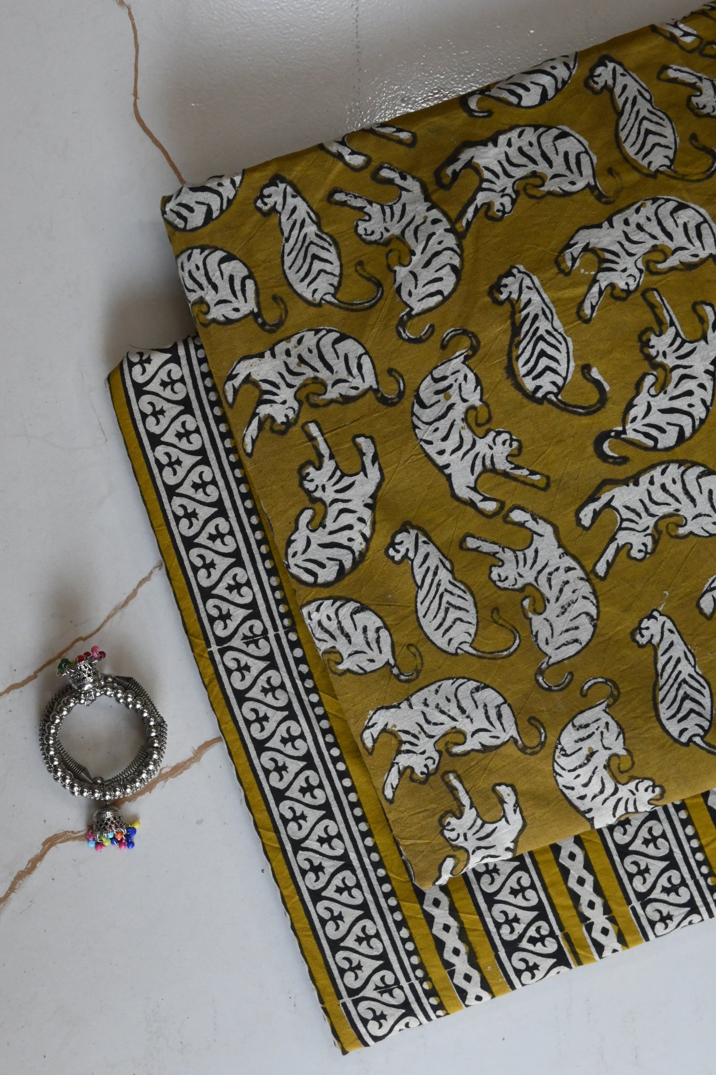 Pure Soft Cotton Handblock Printed 2PC Top-Bottom Suit Set (2.50 Meter Each)