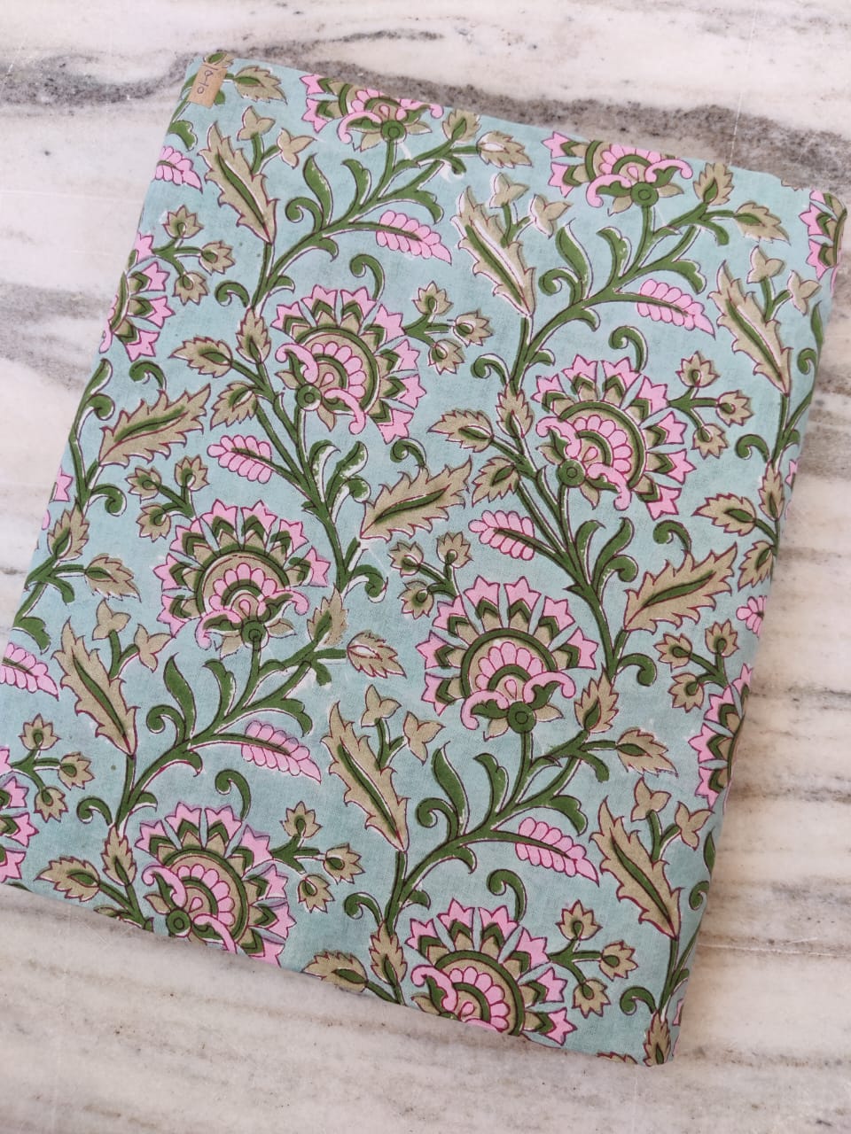 (Pre-cut 1.35 Meter ) Pure Soft Cotton Hand Block Printed Fabric