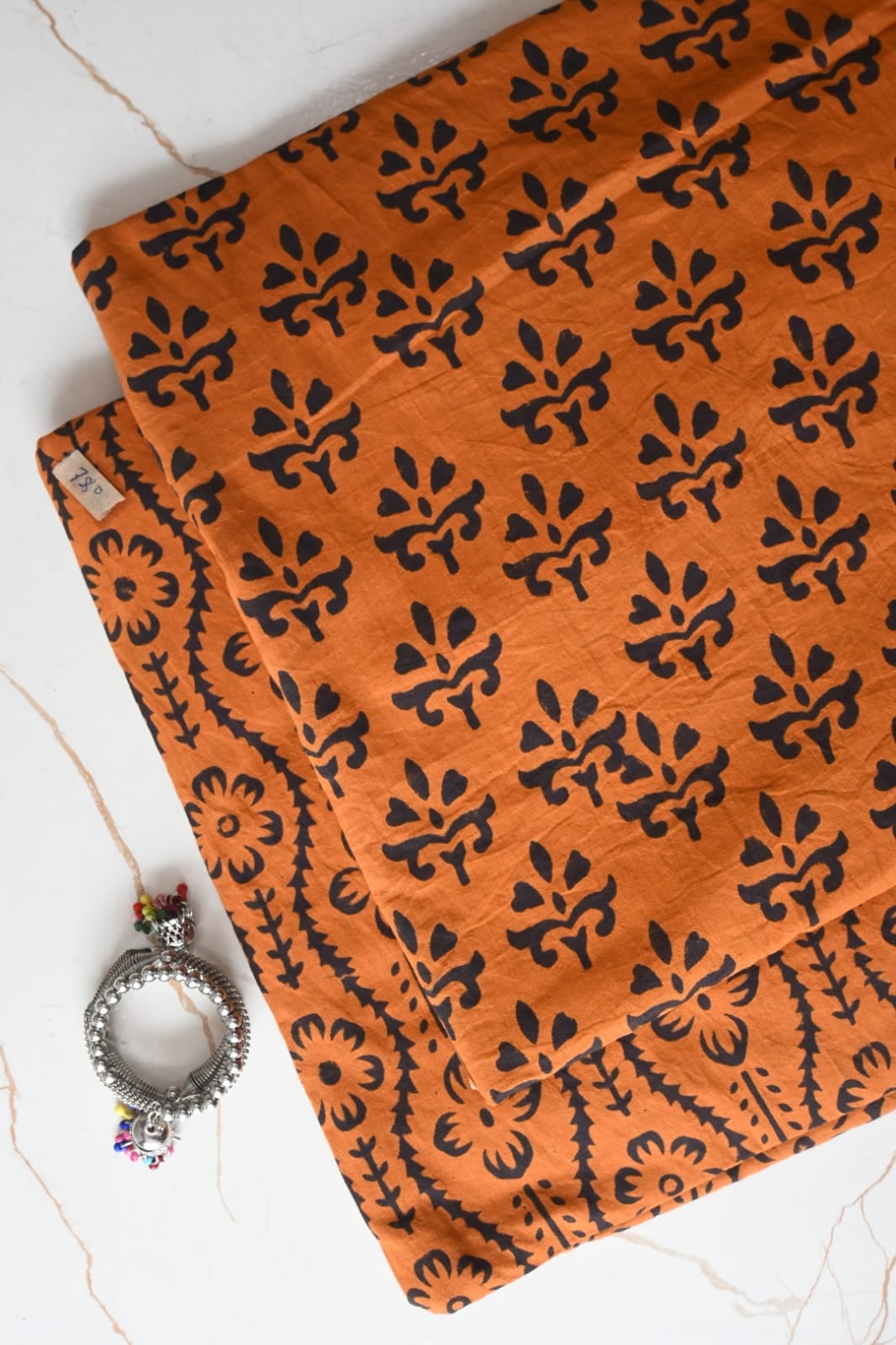 Pure Soft Cotton Handblock Printed 2PC Top-Bottom Suit Set (2.50 Meter Each)