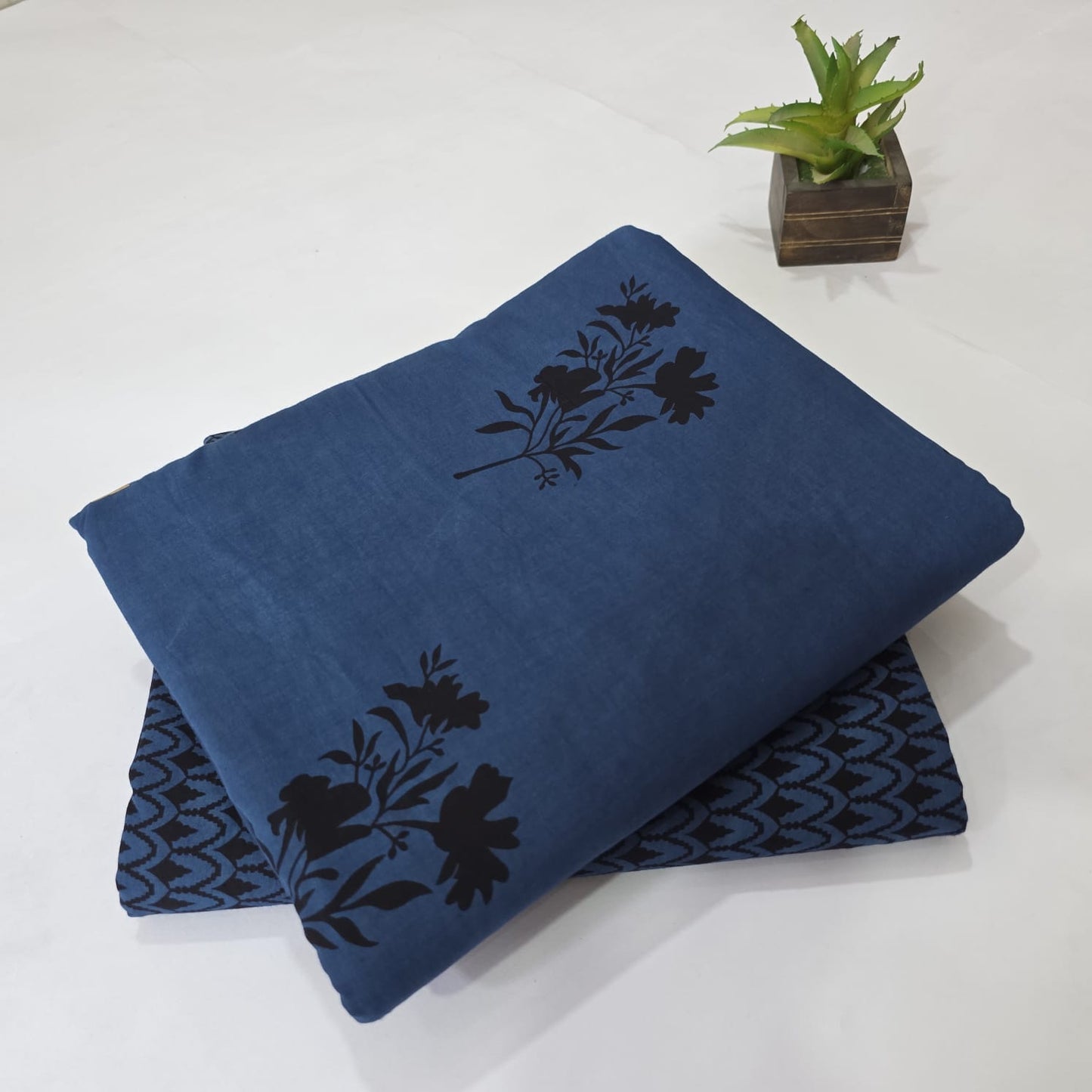 Pure Cotton Handblock Printed 2PC Top-Bottom Suit Set