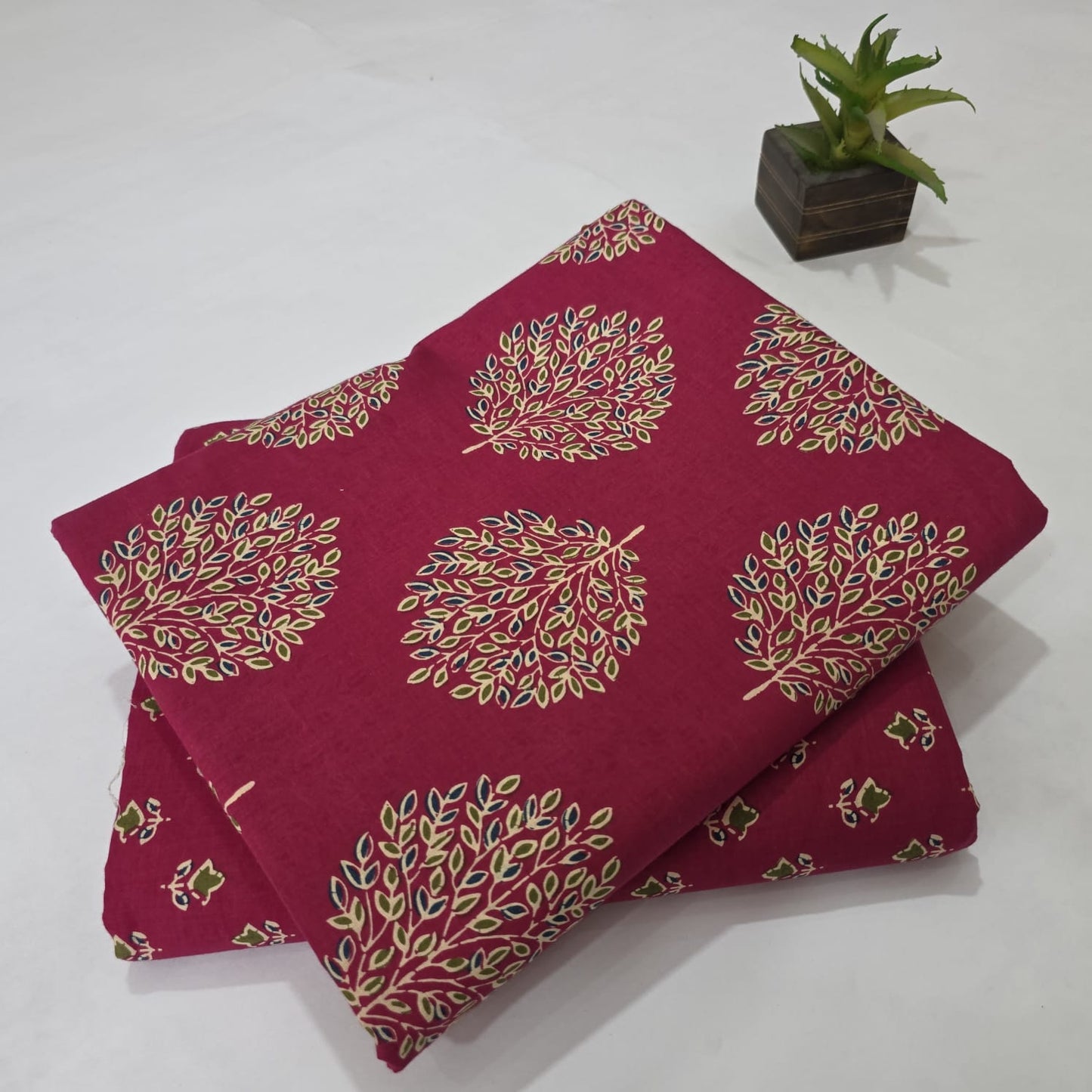 Pure Soft Cotton Handblock Printed 2PC Top-Bottom Suit Set