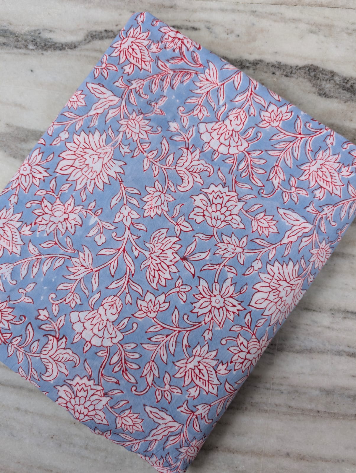 Pure Soft Cotton Handblock Printed Fabric