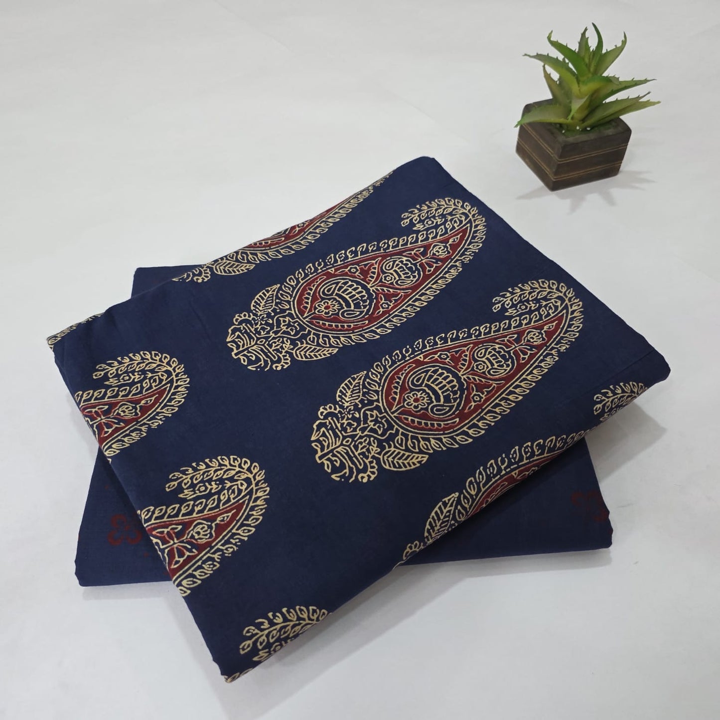 Pure Soft Cotton Handblock Printed 2PC Top-Bottom Suit Set