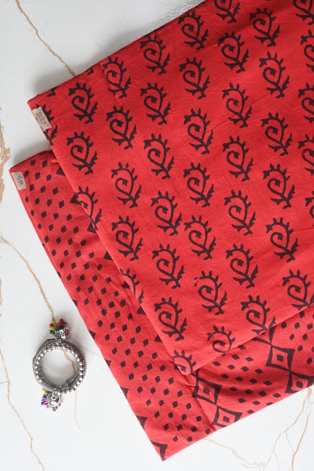 Pure Soft Cotton Handblock Printed 2PC Top-Bottom Suit Set (2.50 Meter Each)