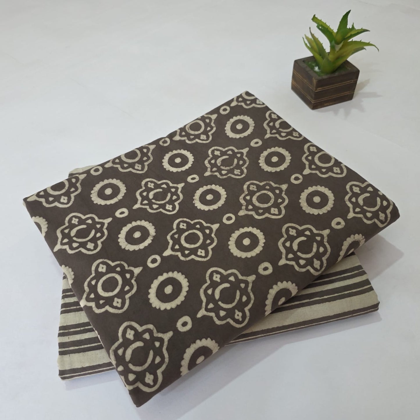 Pure Cotton Handblock Printed 2PC Top-Bottom Suit Set