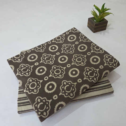 Pure Cotton Handblock Printed 2PC Top-Bottom Suit Set