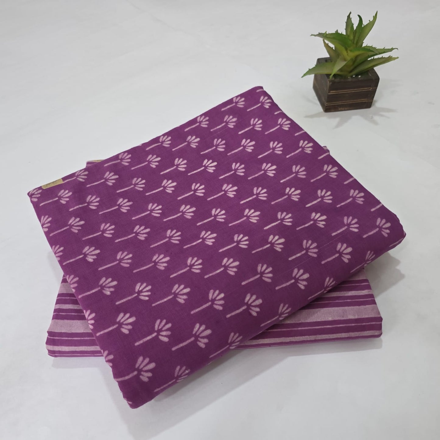 Pure Soft Cotton Handblock Printed 2PC Top-Bottom Suit Set