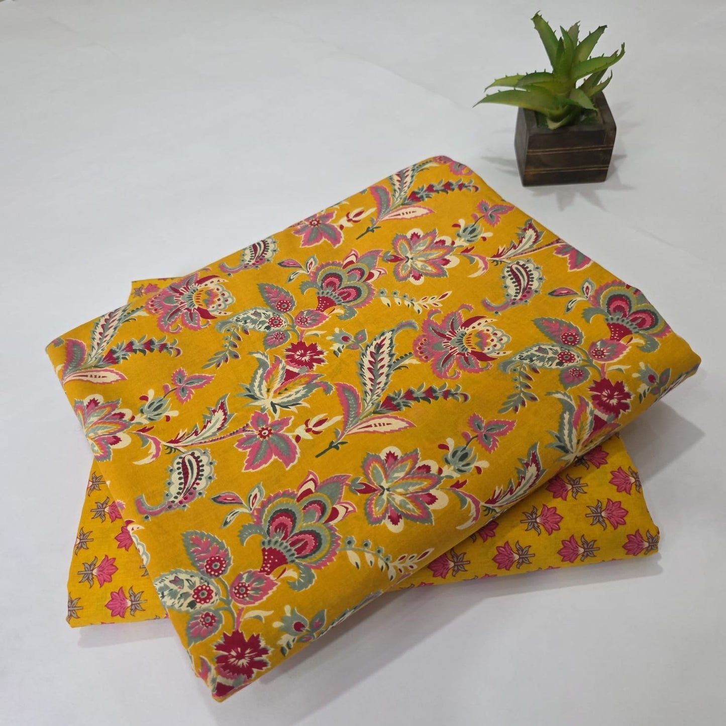 Pure Cotton Handblock Printed 2PC Top-Bottom Suit Set