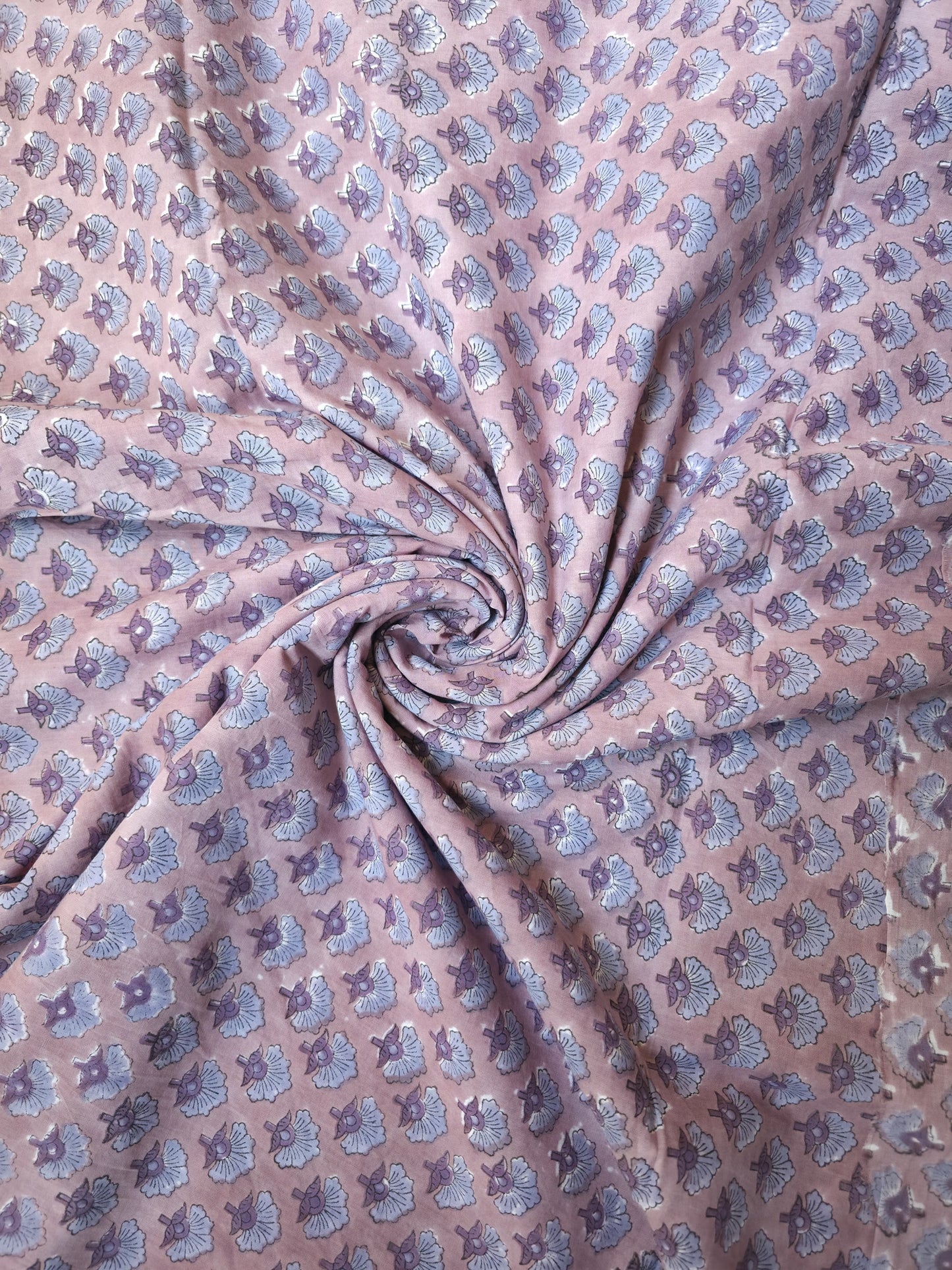 Pure Soft Cotton Handblock Printed Fabric