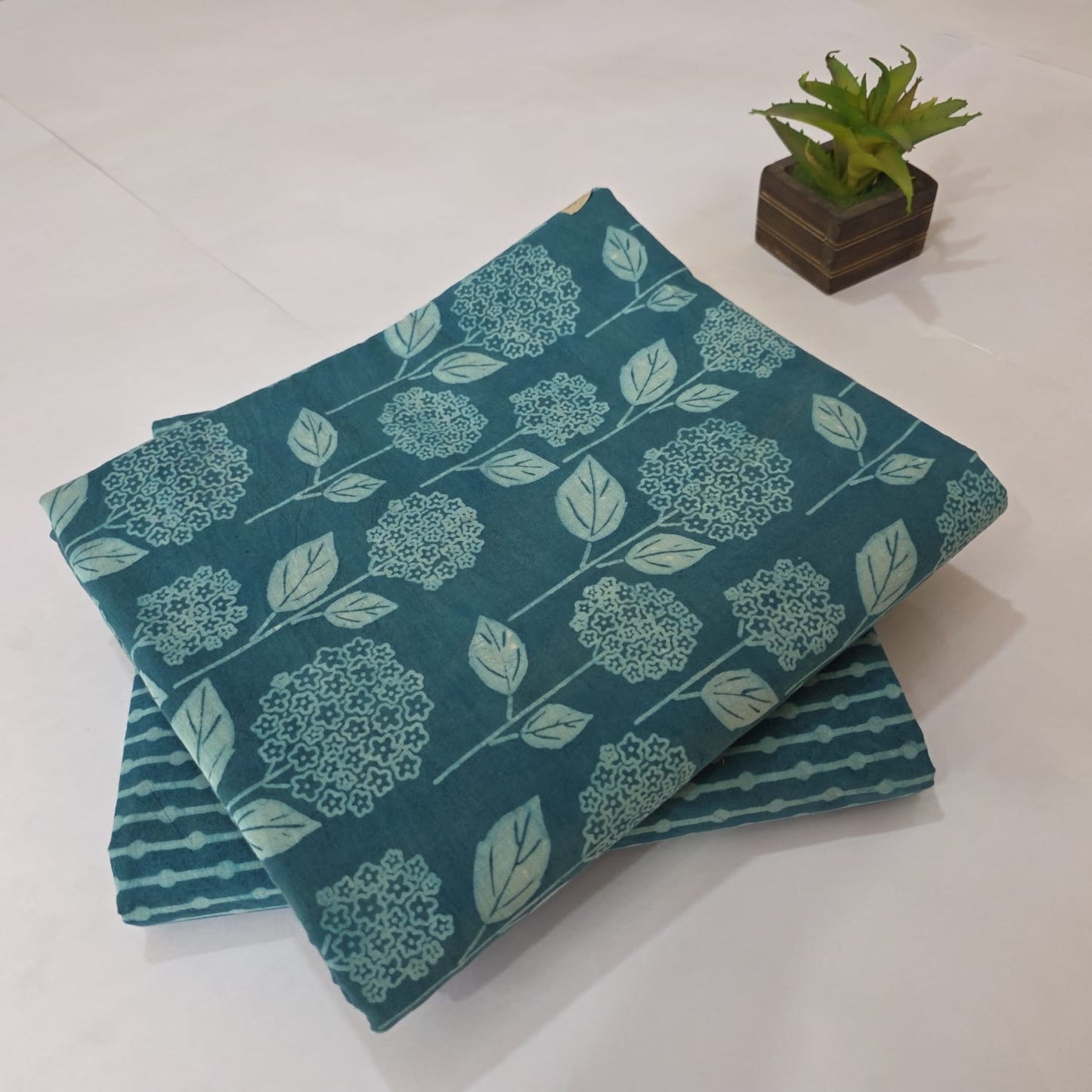 Pure Cotton Handblock Printed 2PC Top-Bottom Suit Set