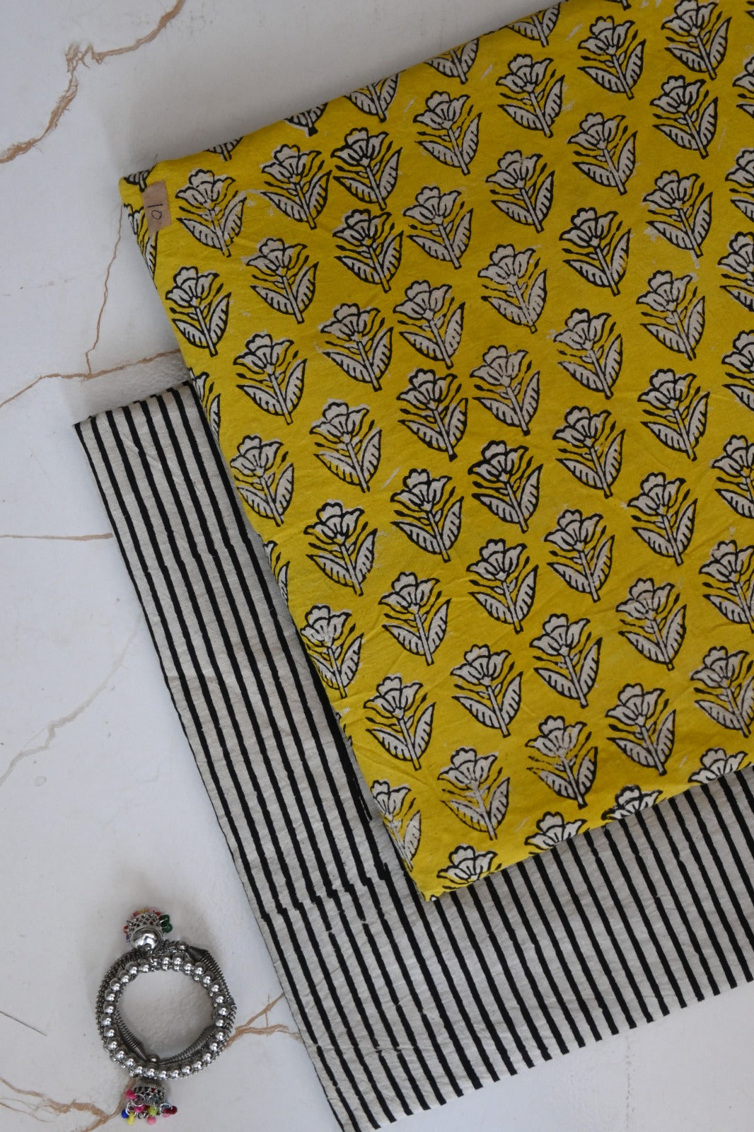Pure Soft Cotton Handblock Printed 2PC Top-Bottom Suit Set (2.50 Meter Each)