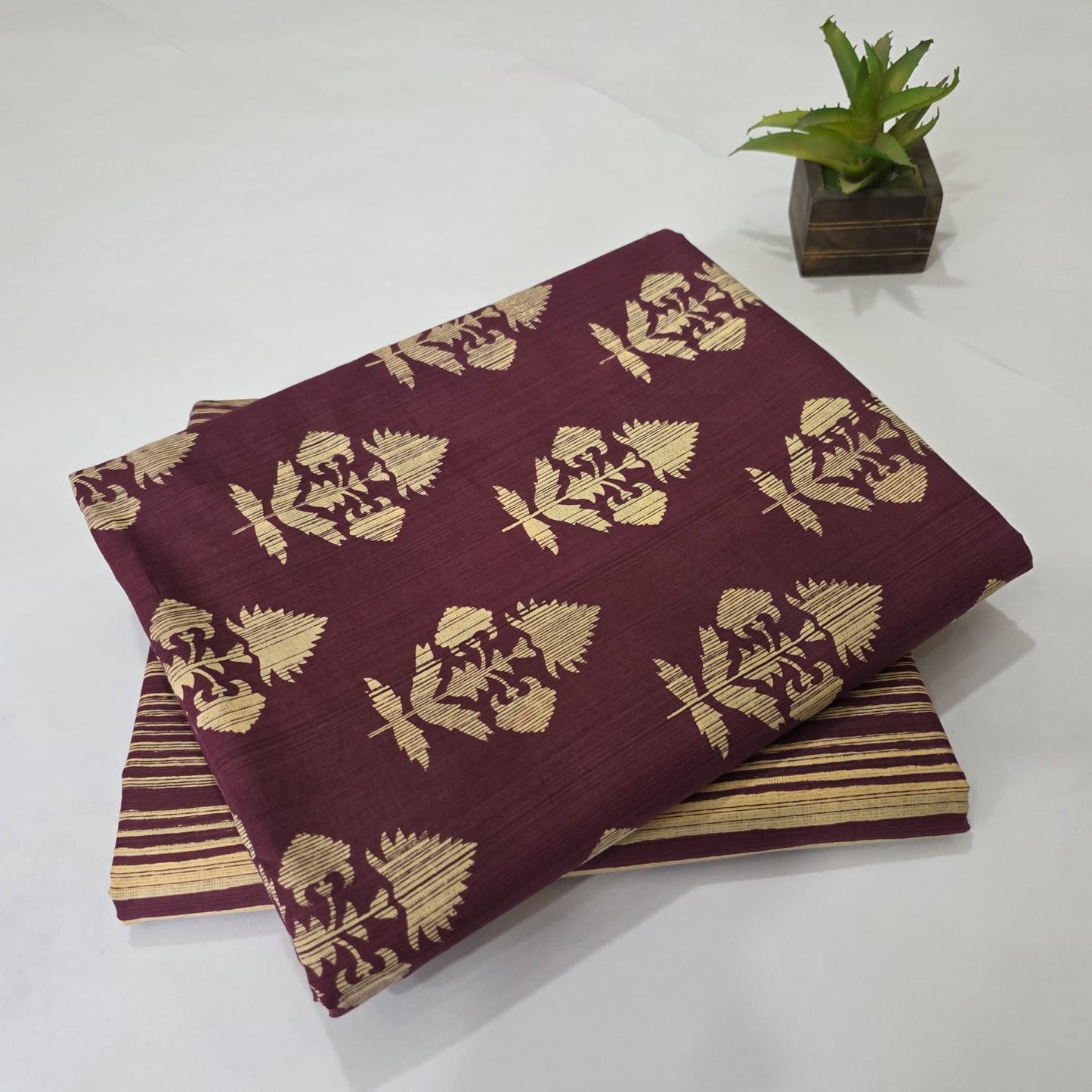 Pure Cotton Handblock Printed 2PC Top-Bottom Suit Set