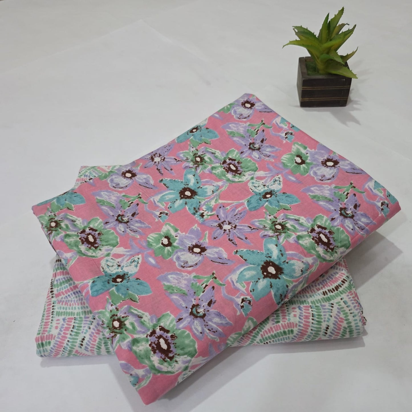 Pure Cotton Handblock Printed 2PC Top-Bottom Set
