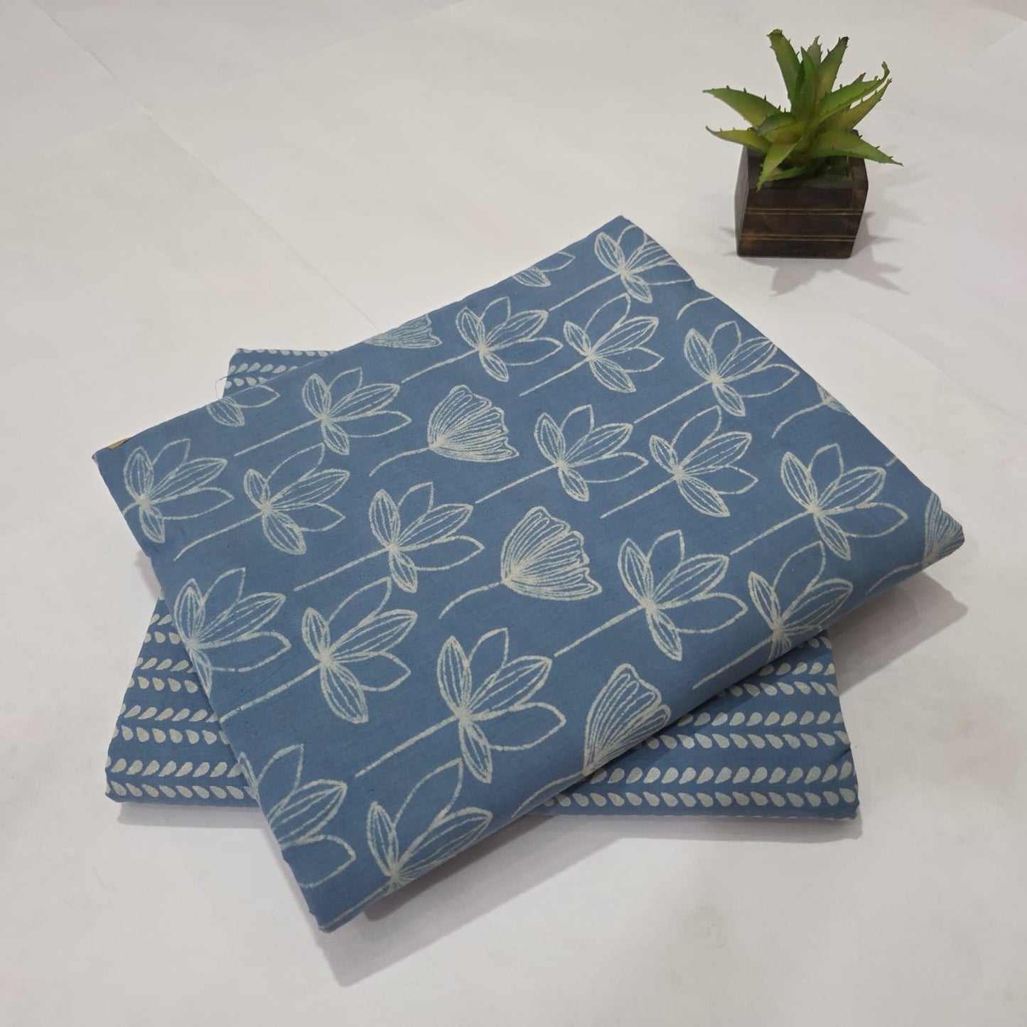 Pure Cotton Handblock Printed 2PC Top-Bottom Suit Set