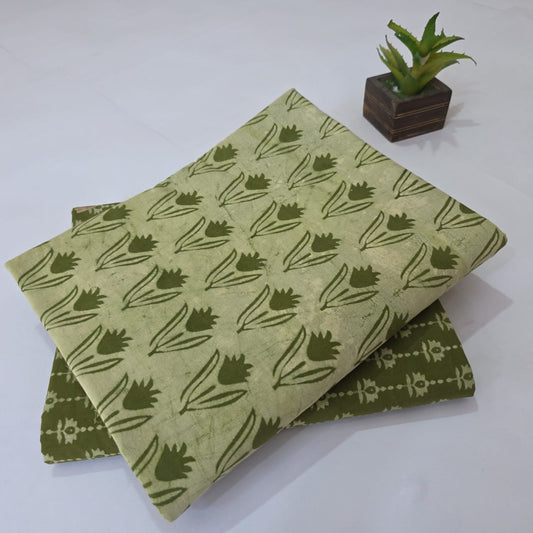 Pure Cotton Handblock Printed 2PC Top-Bottom Suit Set