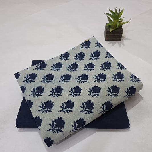 Pure Cotton Handblock Printed  2PC Top-Bottom Set