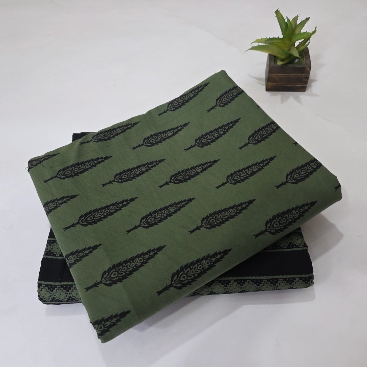 Pure Cotton Handblock Printed 2PC Top-Bottom Suit Set