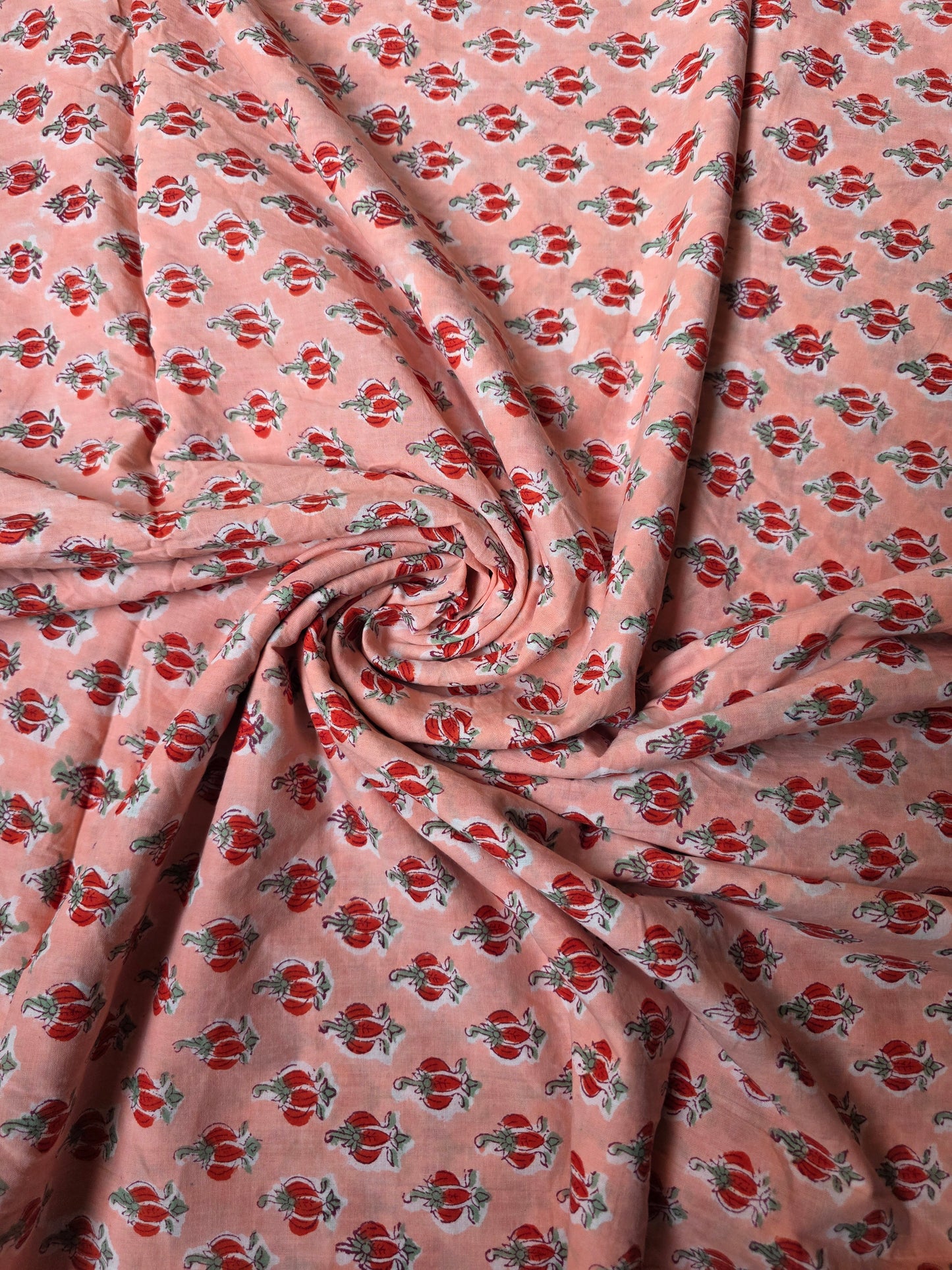 Pure Soft Cotton Handblock Printed Fabric