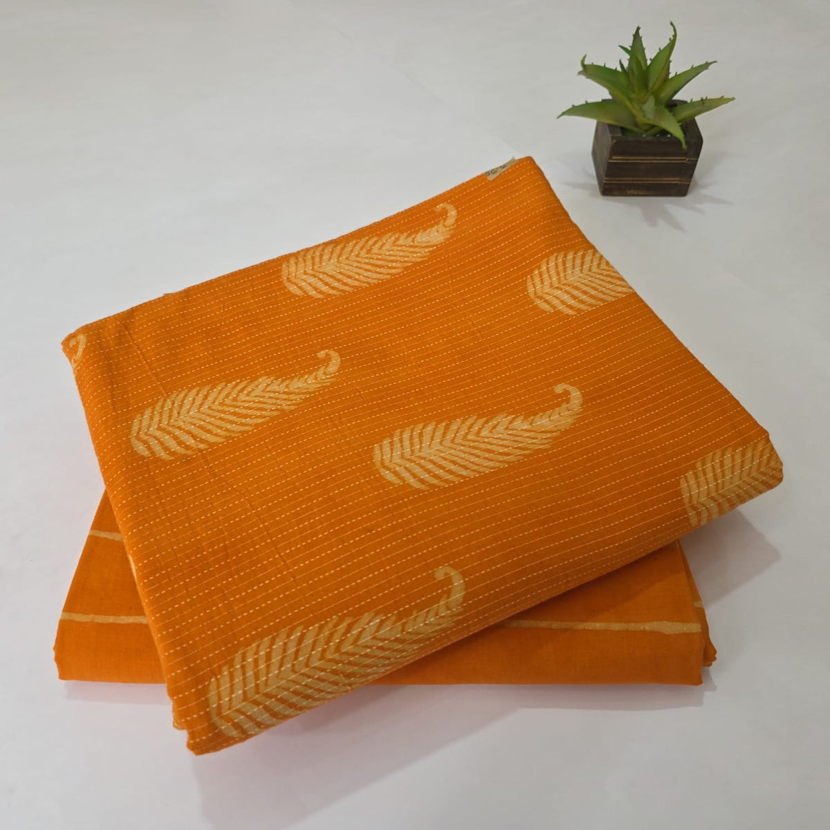 Pure Soft Kantha Cotton Handblock Printed 2PC Top-Bottom Suit Set