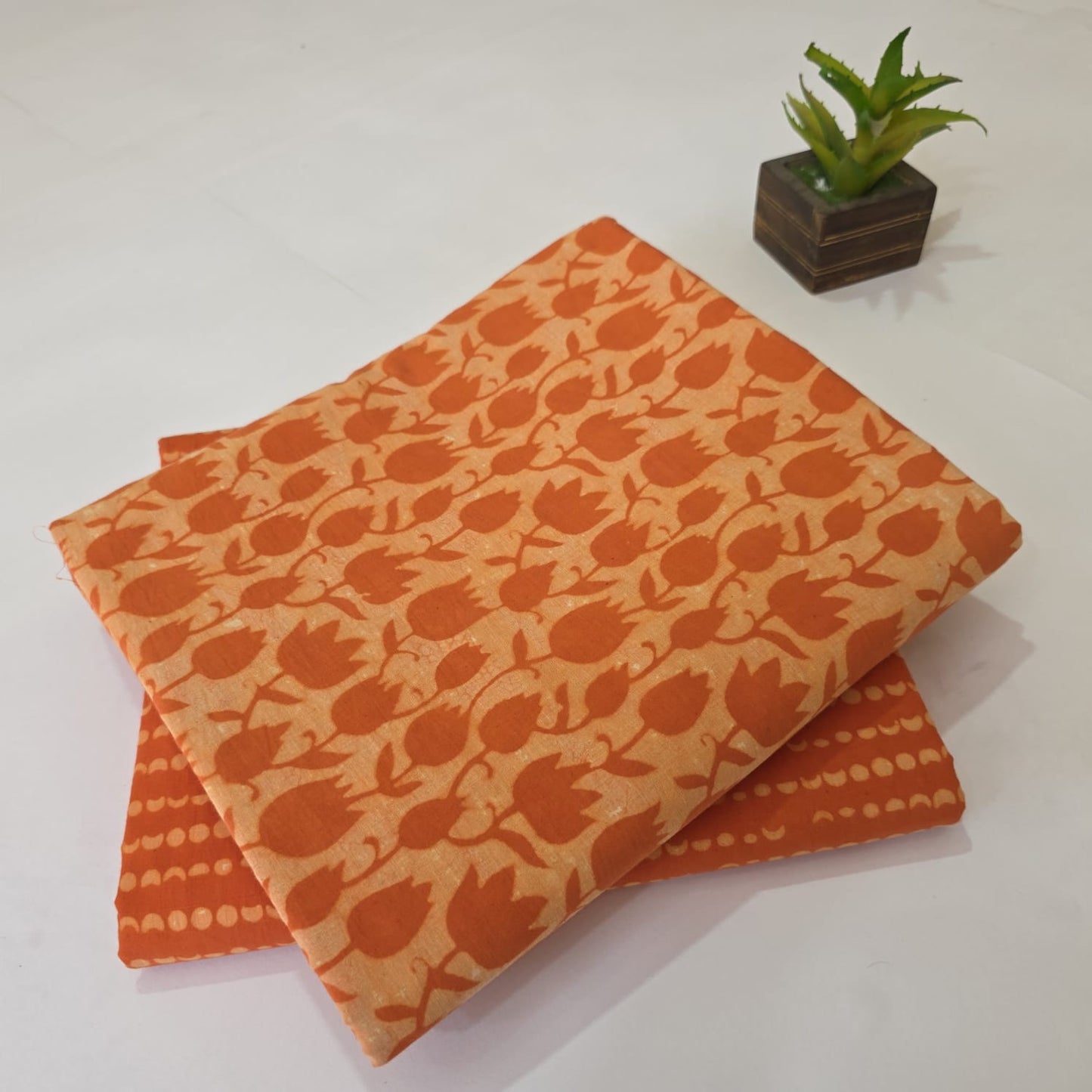 Pure Cotton Handblock Printed 2PC Top-Bottom Suit Set