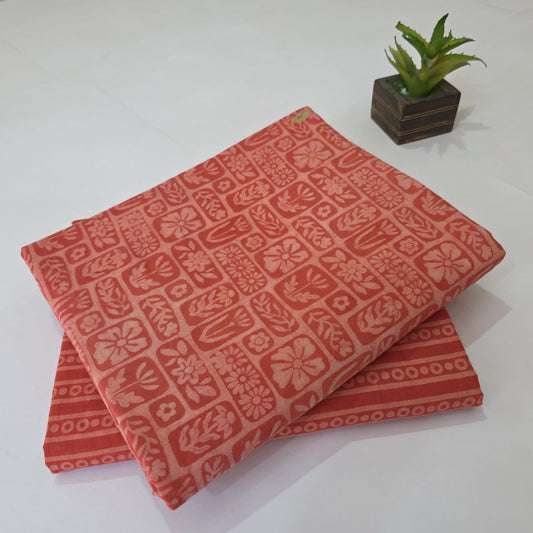 Pure Cotton Handblock Printed 2PC Top-Bottom Suit Set