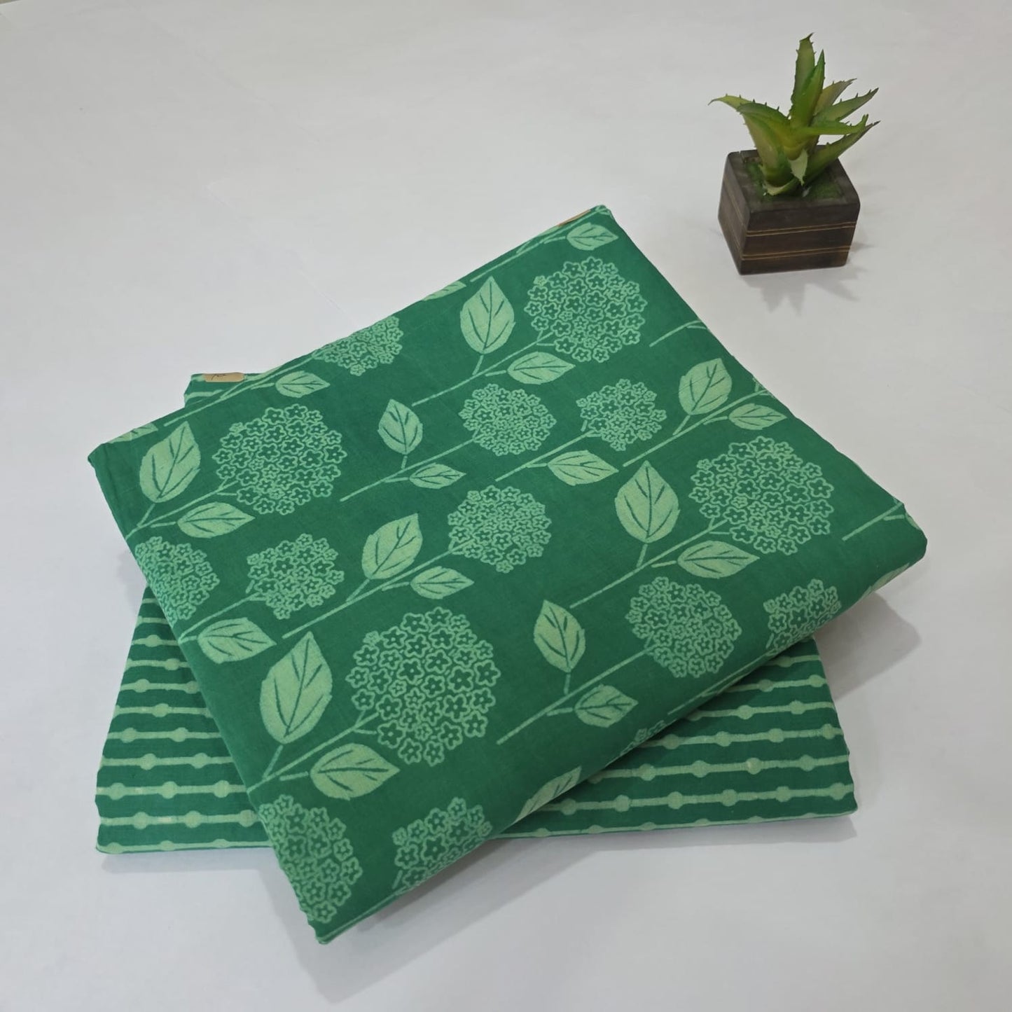 Pure Soft Cotton Handblock Printed 2PC Top-Bottom Suit Set