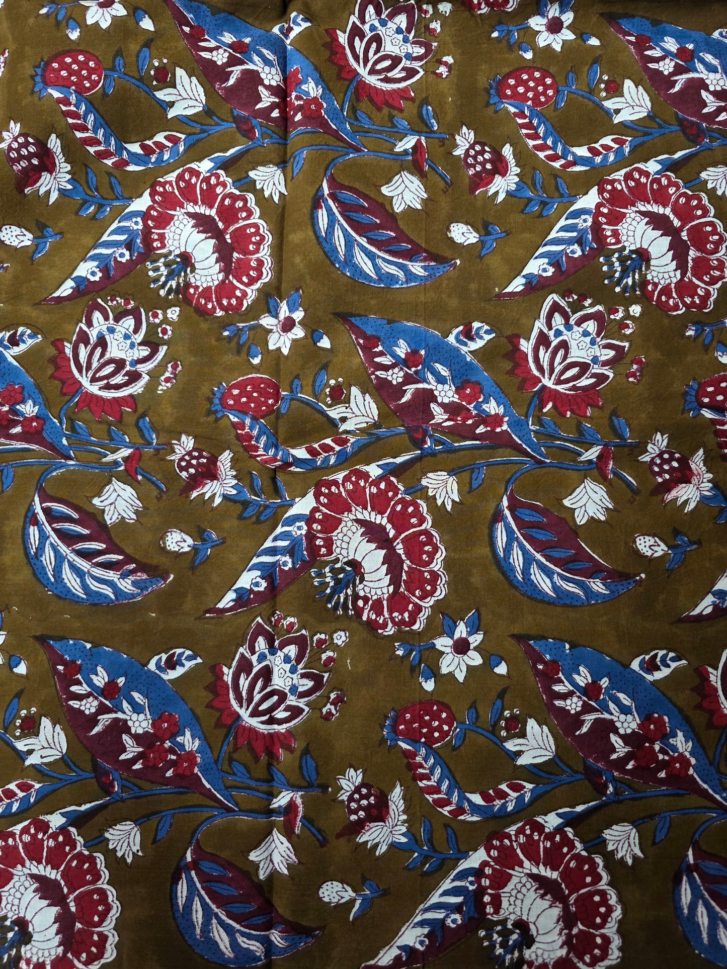 Pure Soft Cotton Handblock Printed Fabric