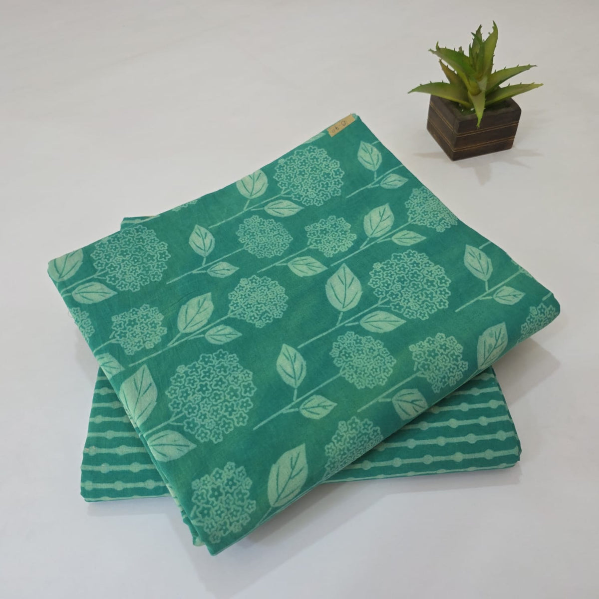 Pure Soft Cotton Handblock Printed 2PC Top-Bottom Suit Set