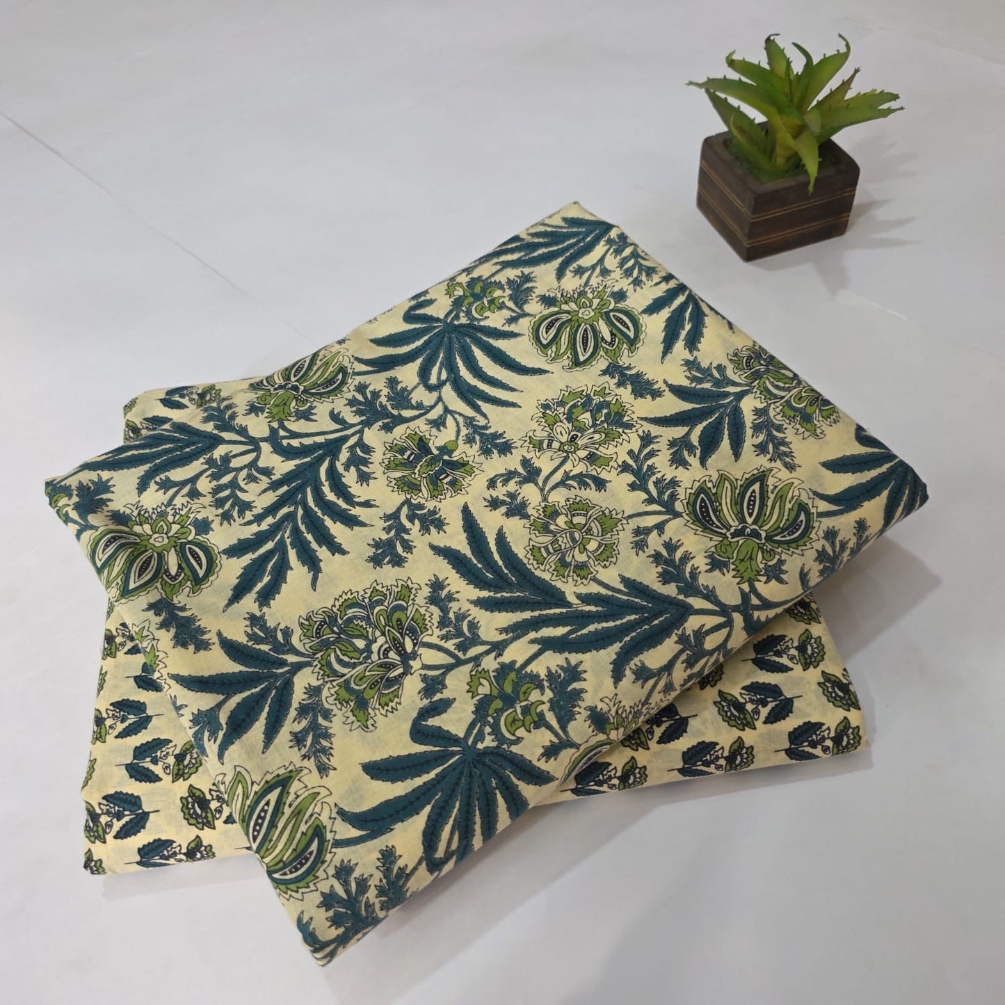 Pure Cotton Handblock Printed 2PC Top-Bottom Suit Set