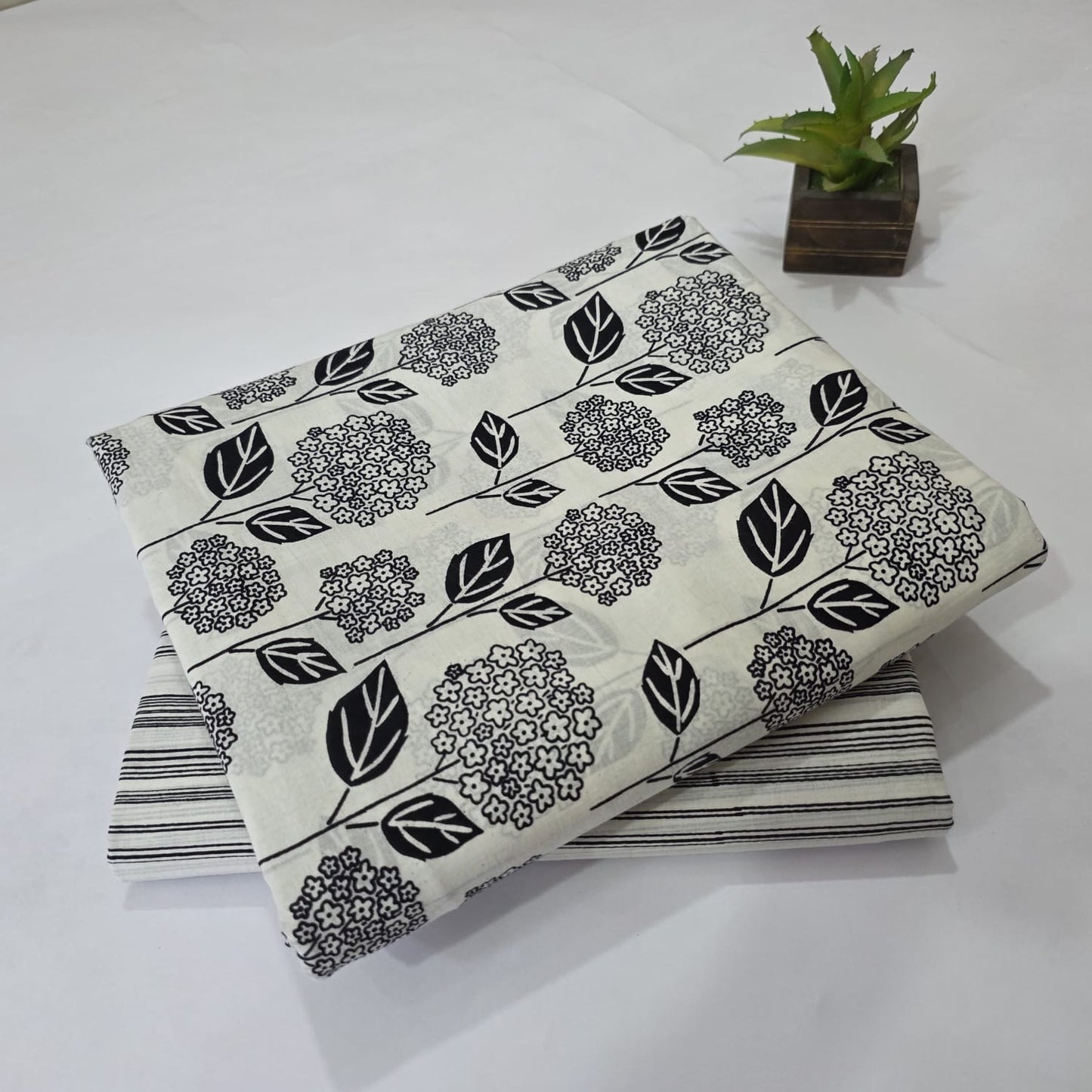 Pure Cotton Handblock Printed 2PC Top-Bottom Suit Set