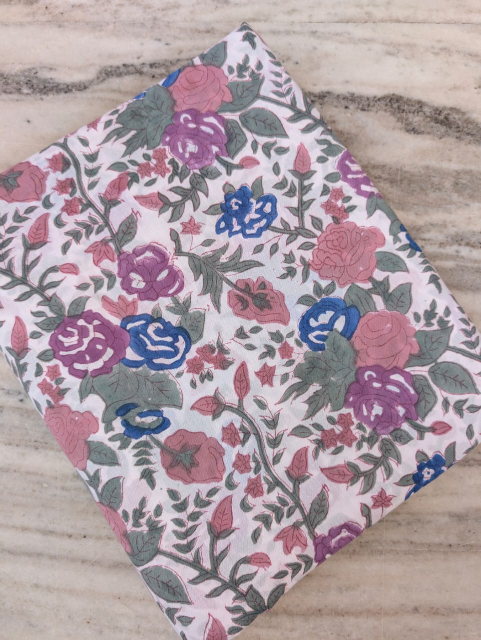 (Pre cut 1.40 meter) Pure Soft Cotton Hand Block Printed Fabric