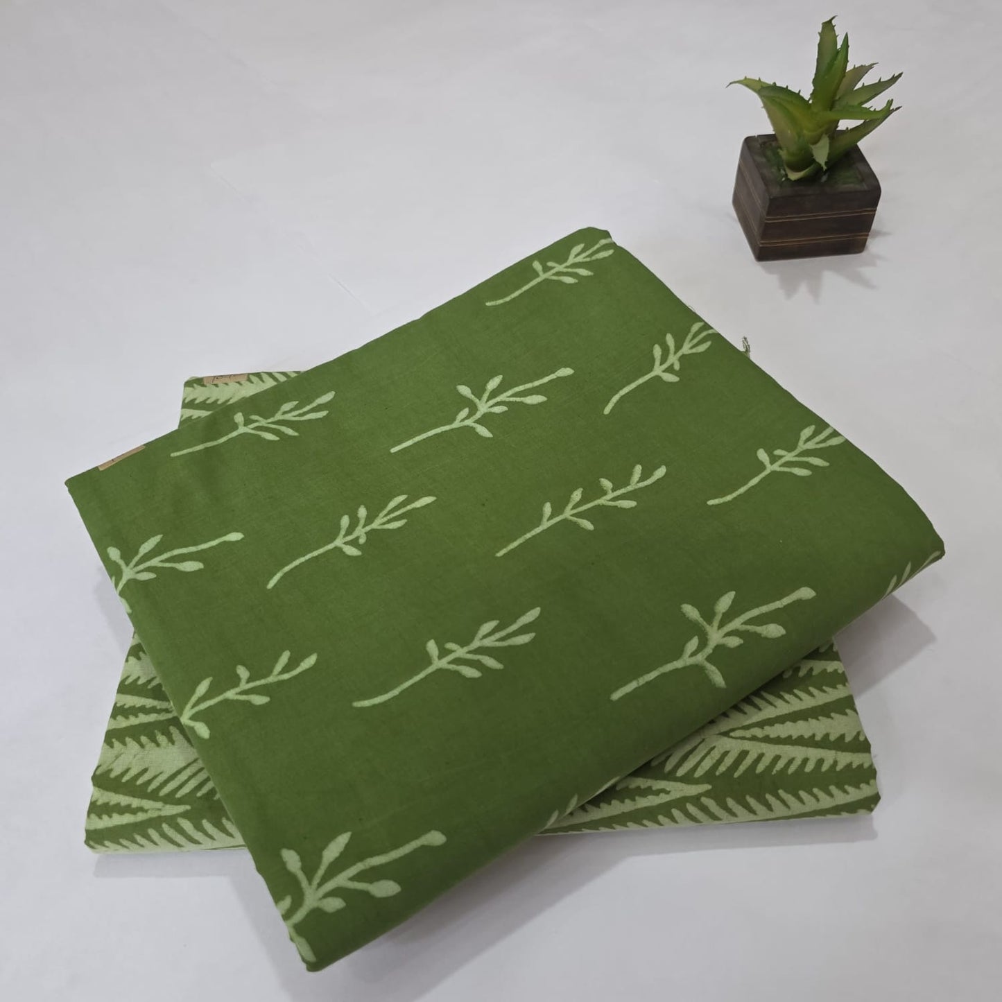 Pure Soft Cotton Handblock Printed 2PC Top-Bottom Suit Set