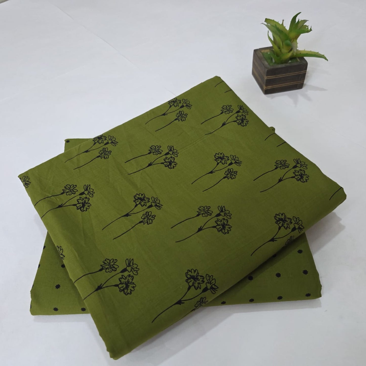 Pure Soft Cotton Handblock Printed 2PC Top-Bottom Suit Set